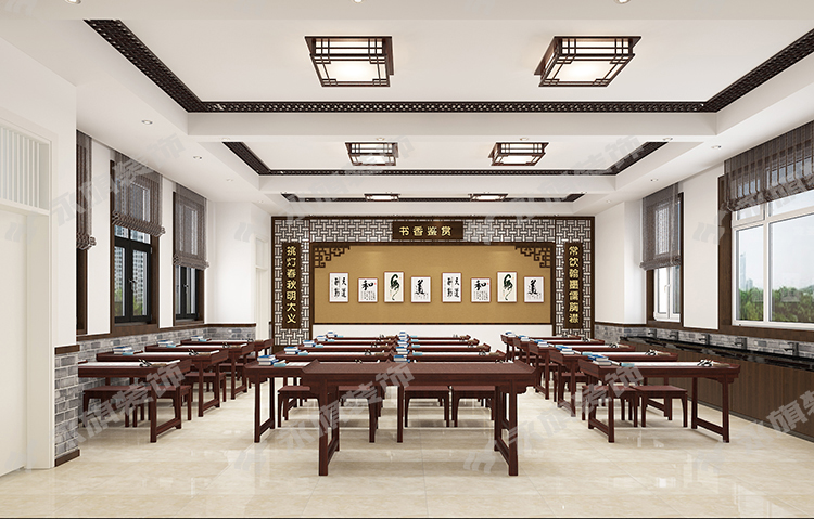 郑州学校功能室建设书法教室设计