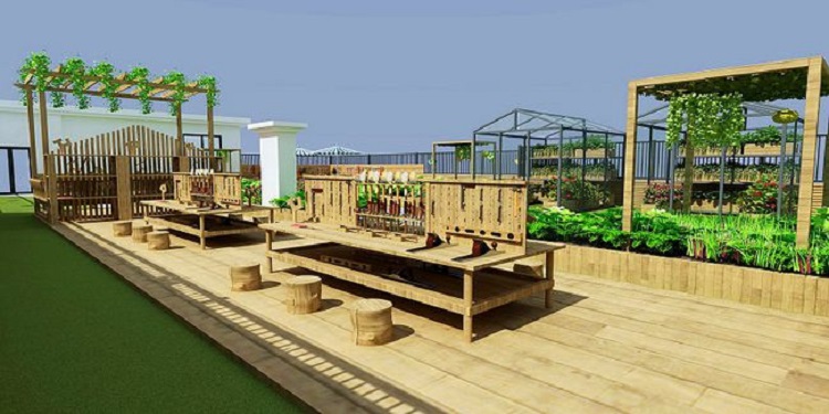 河南校园环境建设-学校屋顶花园设计打···